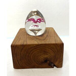 Vintage Marc S. Boutte Spirit Weight Paperweight Pink Artist Signed 3"H x 2.25"W